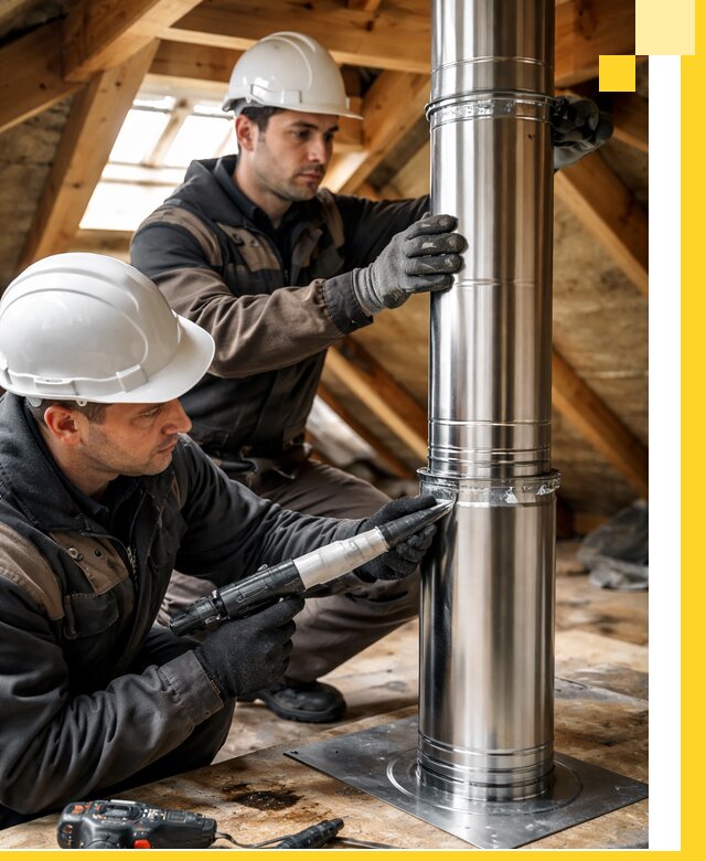 Монтаж дымоходов для каминов в Кингисеппе с гарантией качества
