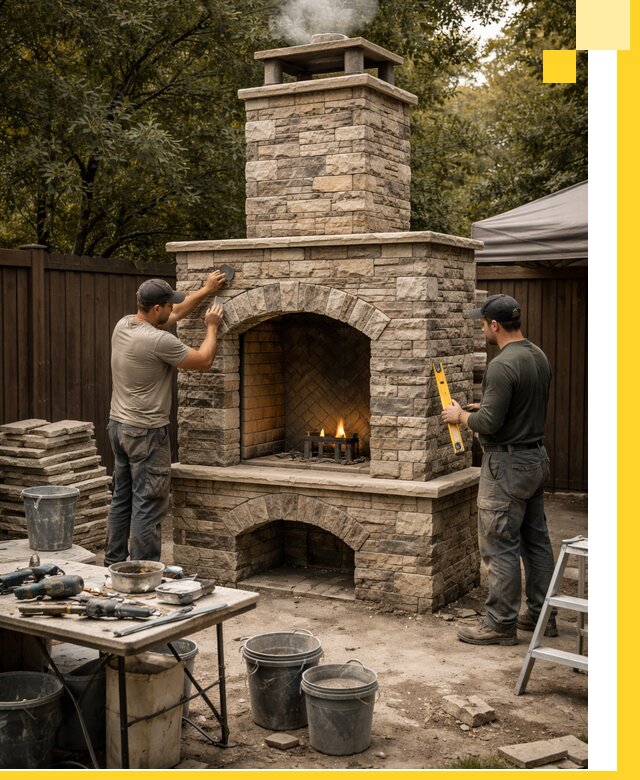 Проектирование и установка уличных каминов в Кингисеппе