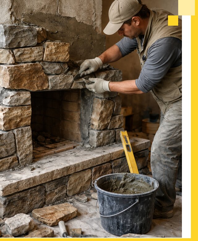 Изготовление и установка каменных каминов под ключ в Кингисеппе