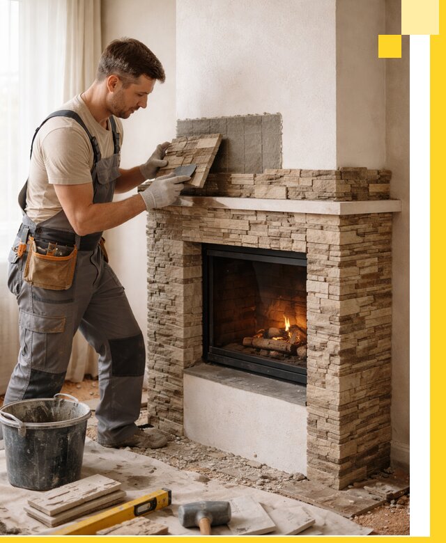 Изготовление и монтаж каминов для дома под ключ в Кингисеппе