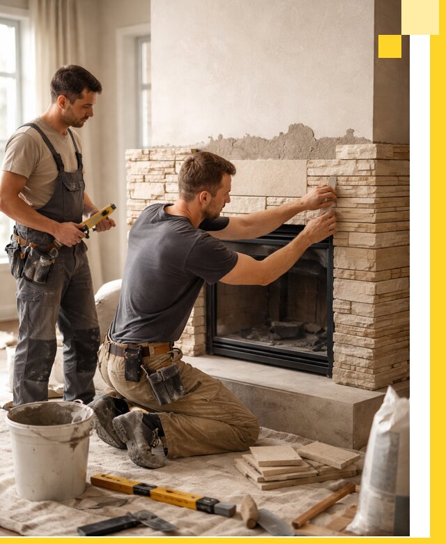 Установка и монтаж каминов для загородного дома в Кингисеппе