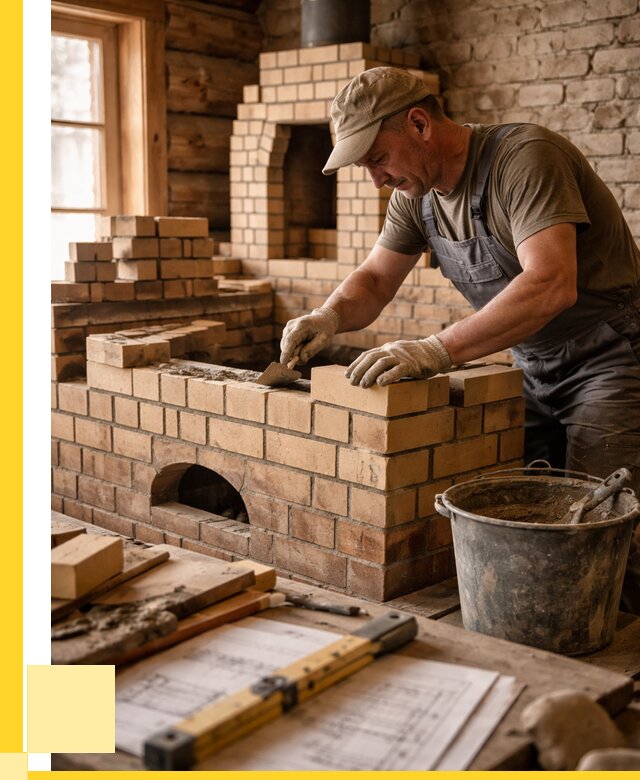 Кладка печей из кирпича в Кингисеппе цены от 31152 р. - ЭриданКгп