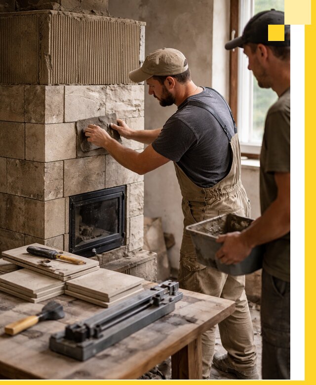 Профессиональная облицовка печей в Кингисеппе: керамика и камень