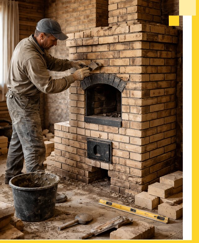 Кирпичные печи под ключ в Кингисеппе: проектирование и кладка