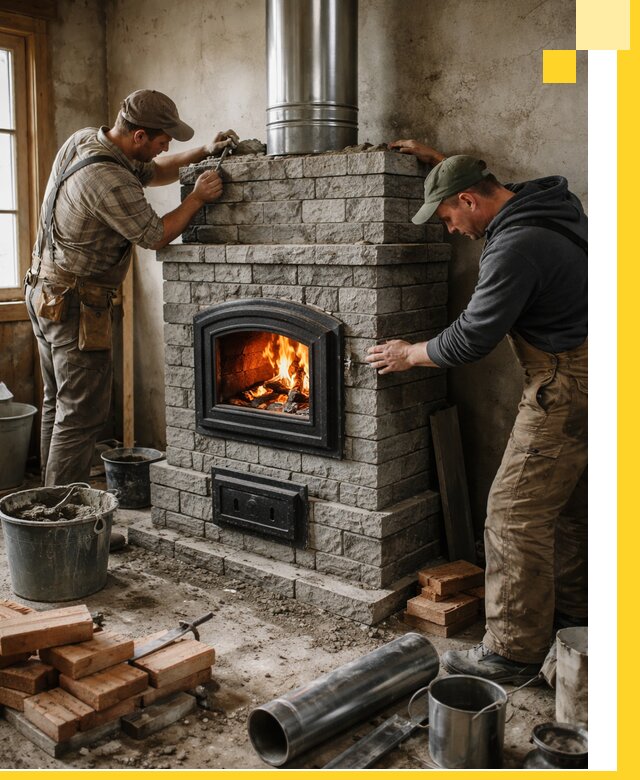 Производство, поставка и монтаж дровяных печей в Кингисеппе