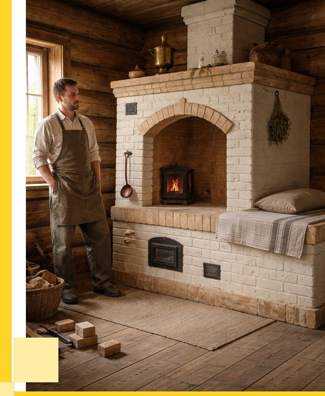 Русские печи с лежанкой под ключ в Кингисеппе от 155760 р. ЭриданКгп