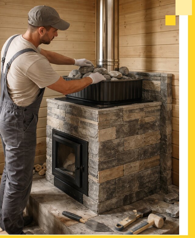 Печи для парной в Кингисеппе, производство, монтаж и обслуживание