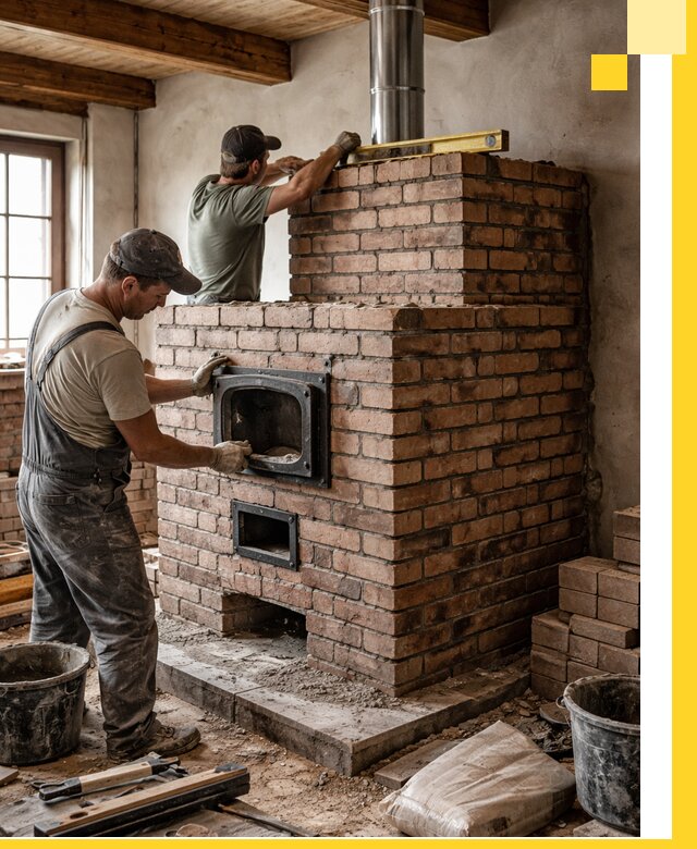 Печи для загородного дома под ключ в Кингисеппе — монтаж и сервис