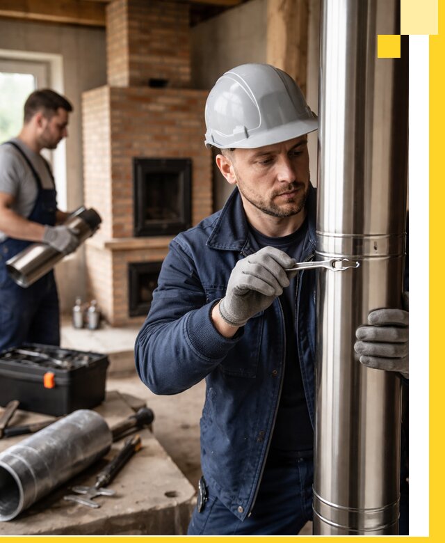 Профессиональный монтаж дымоходов для печей в Кингисеппе