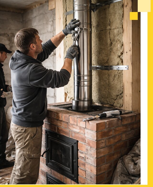 Изготовление и монтаж печей и дымоходов под ключ в Кингисеппе