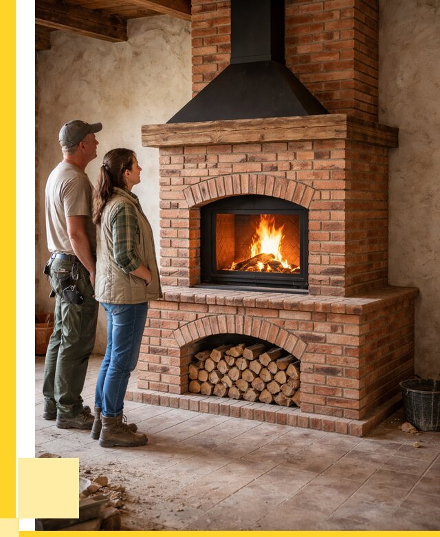 Печи камины из кирпича в Кингисеппе от 124608 р. | ЭриданКгп