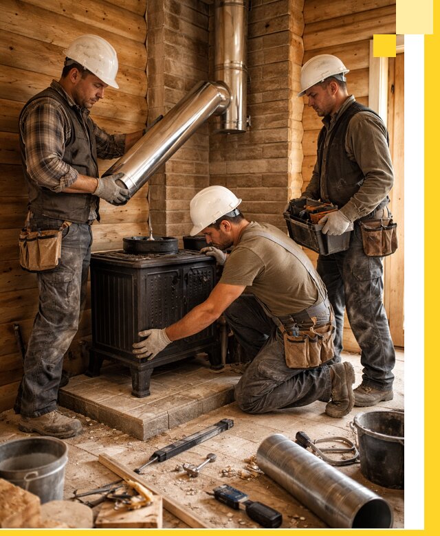 Профессиональный монтаж банных печей и дымоходов в Кингисеппе