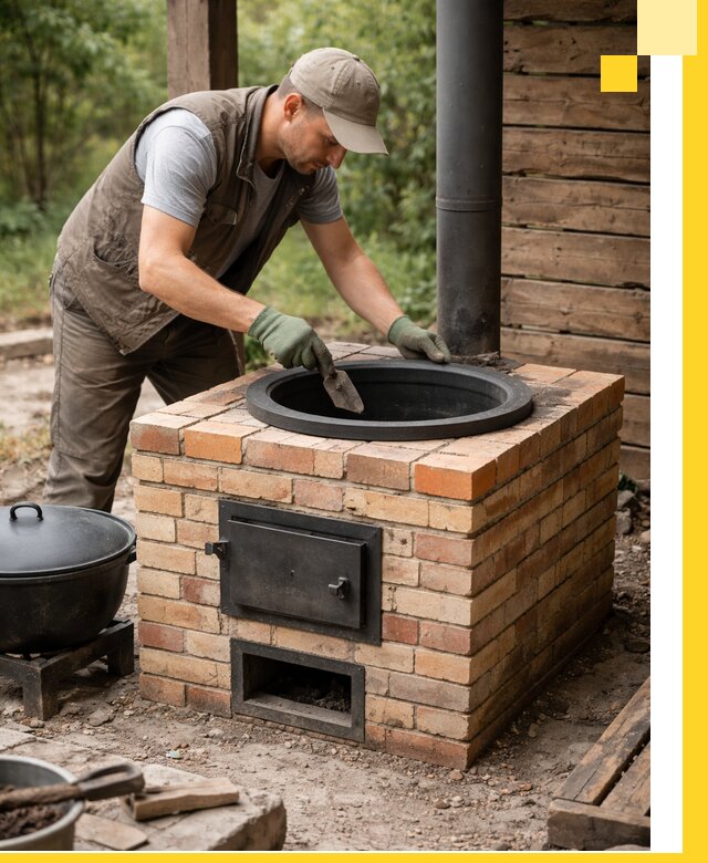 Изготовление и установка печей для казана в Кингисеппе под ключ