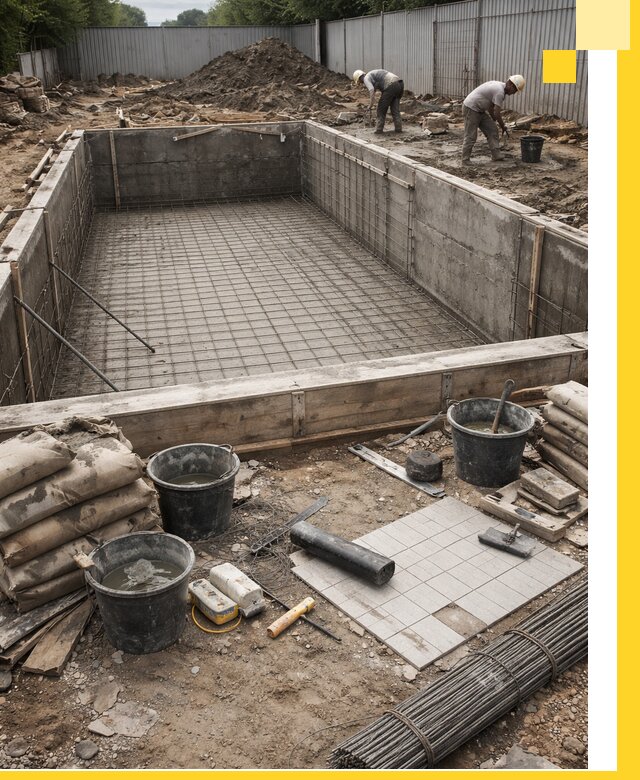 Строительство бассейнов под ключ в Кингисеппе, дизайн и монтаж