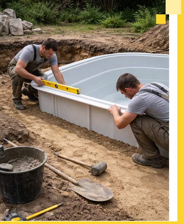 Производство и установка пластиковых бассейнов в Кингисеппе под ключ