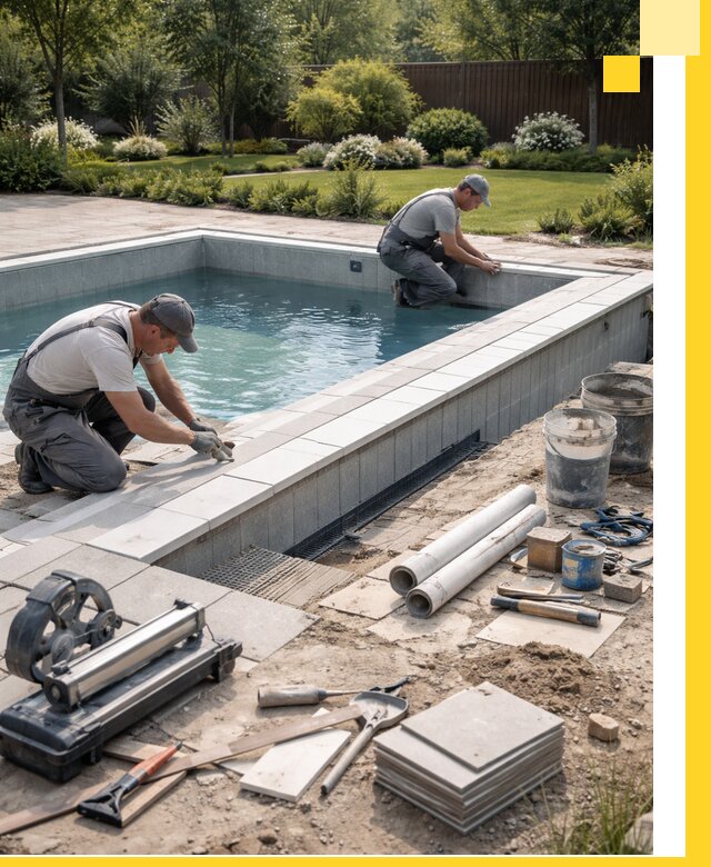 Строительство открытых бассейнов под ключ в Кингисеппе профессионально