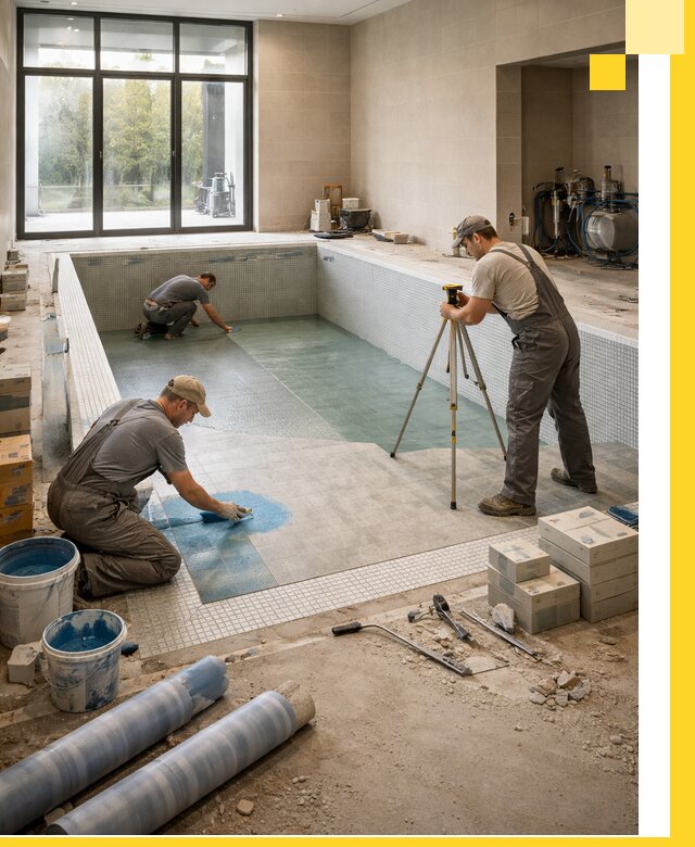 Проект и строительство закрытых бассейнов в Кингисеппе под ключ