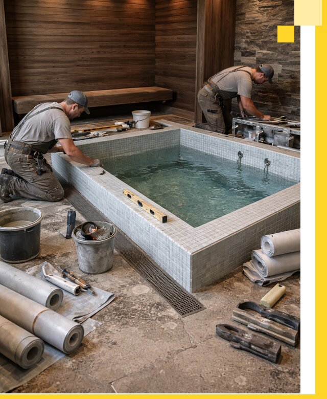 Установка и строительство бассейнов для сауны в Кингисеппе