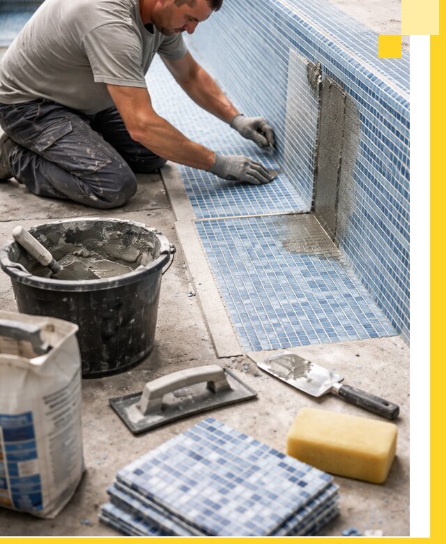 Укладка и ремонт мозаики для бассейнов под ключ в Кингисеппе