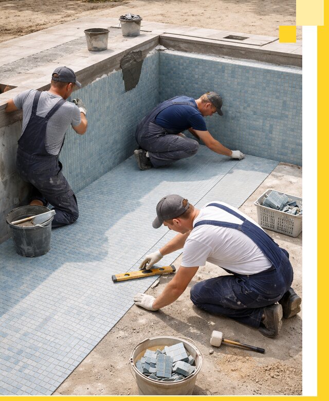 Укладка и установка плитки для бассейнов под ключ в Кингисеппе