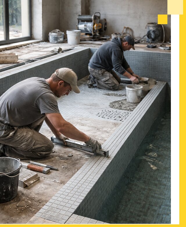 Строительство бассейна в частном доме в Кингисеппе под ключ