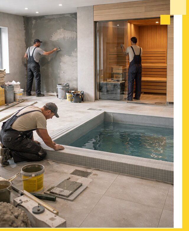 Проектирование и строительство сауны с бассейном в Кингисеппе