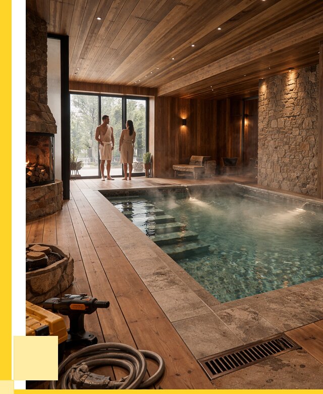 Проекты бань с бассейном под ключ в Кингисеппе от 77880 р., ЭриданКгп