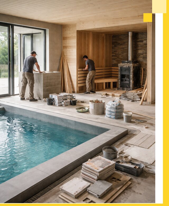 Проектирование и строительство бань с бассейном в Кингисеппе