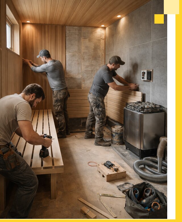 Сауны под ключ в Кингисеппе, проектирование, строительство, отделка