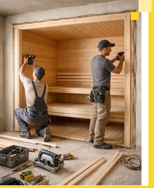 Монтаж саун под ключ в Кингисеппе — проектирование и установка