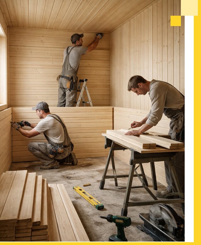 Обшивка саун в Кингисеппе из натуральной древесины под ключ