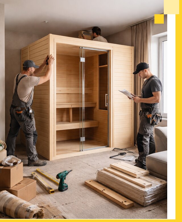 Установка и благоустройство саун в квартире в Кингисеппе