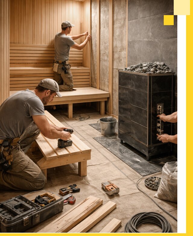 Дизайн и строительство интерьерных саун под ключ в Кингисеппе