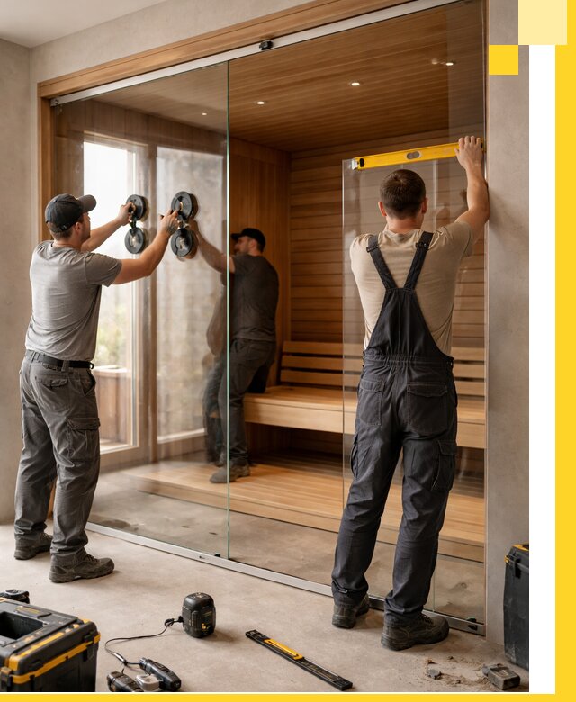 Производство и монтаж стеклянных саун под ключ в Кингисеппе