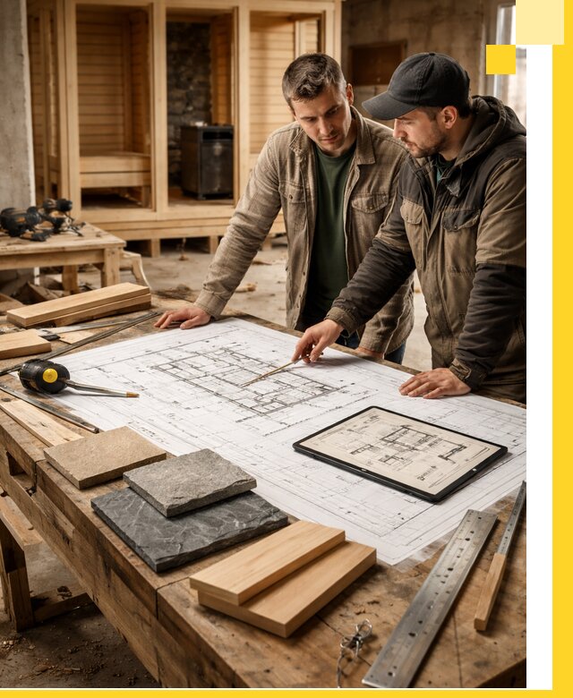 Проекты бань под ключ и планы строительства в Кингисеппе