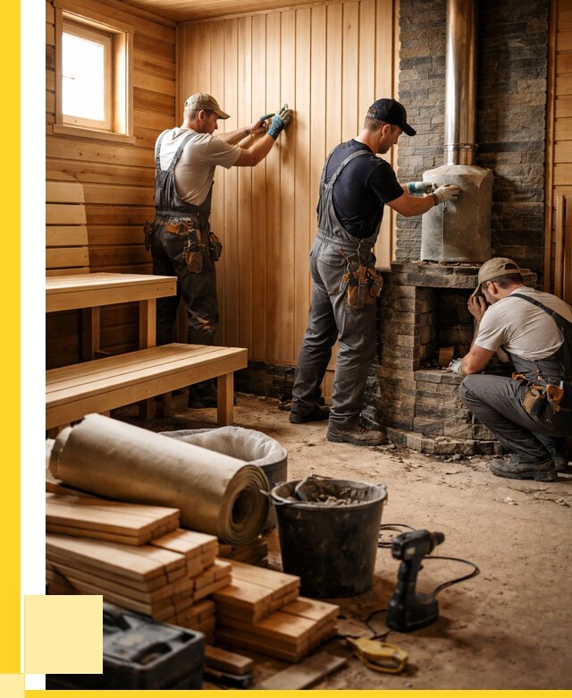 Ремонт бань под ключ в Кингисеппе от 46728 р. | ЭриданКгп