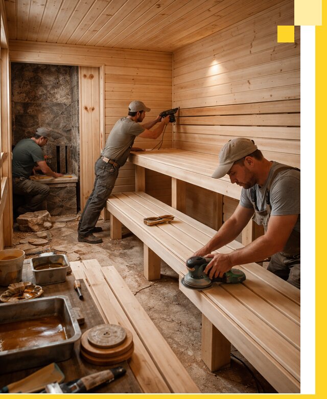 Профессиональная отделка бань в Кингисеппе под ключ, с гарантией