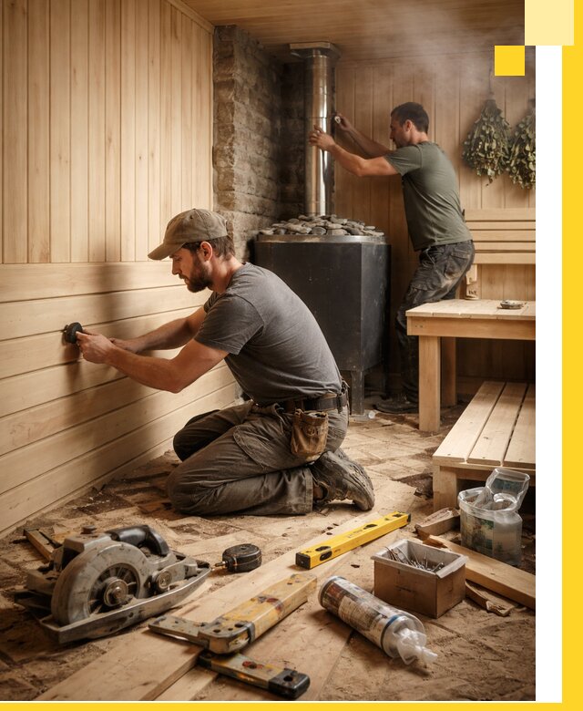 Полное строительство и оснащение парных под ключ в Кингисеппе