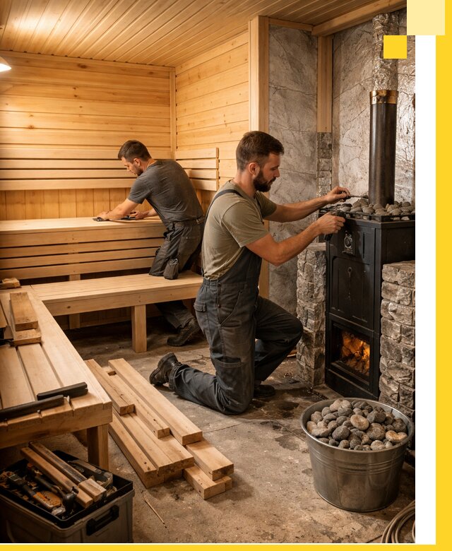 Дизайн и строительство интерьеров бань под ключ в Кингисеппе