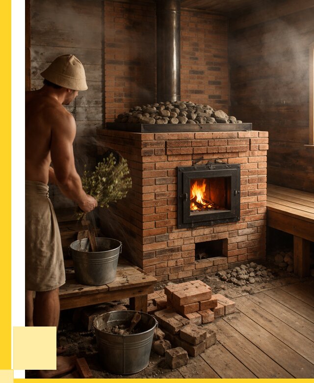 Кирпичные банные печи в Кингисеппе от 93456 р. | ЭриданКгп