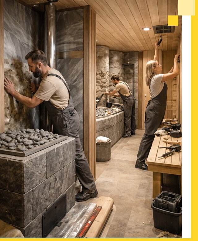 Строительство бань и SPA процедур в Кингисеппе под ключ и отделкой