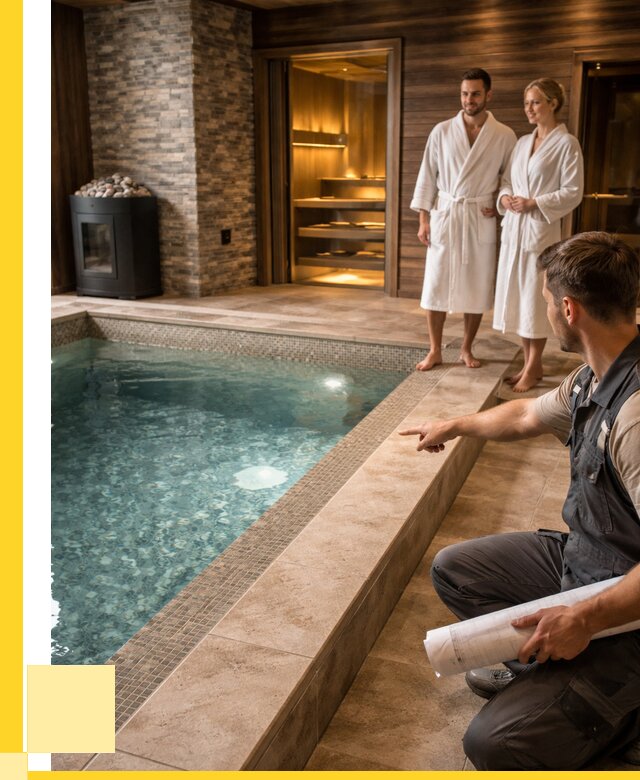 Проект бани с бассейном под ключ в Кингисеппе от 67496 р. | ЭриданКгп