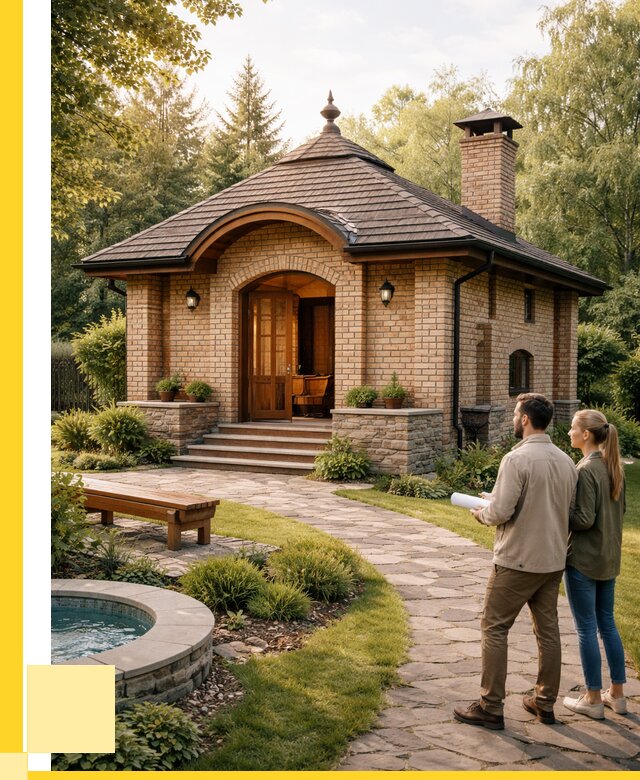 Проект кирпичной бани в Кингисеппе от 31152 р. | ЭриданКгп