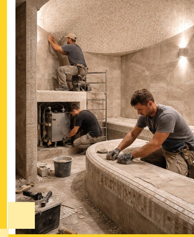 Монтаж хамамов под ключ в Кингисеппе от 259600 р. ЭриданКгп