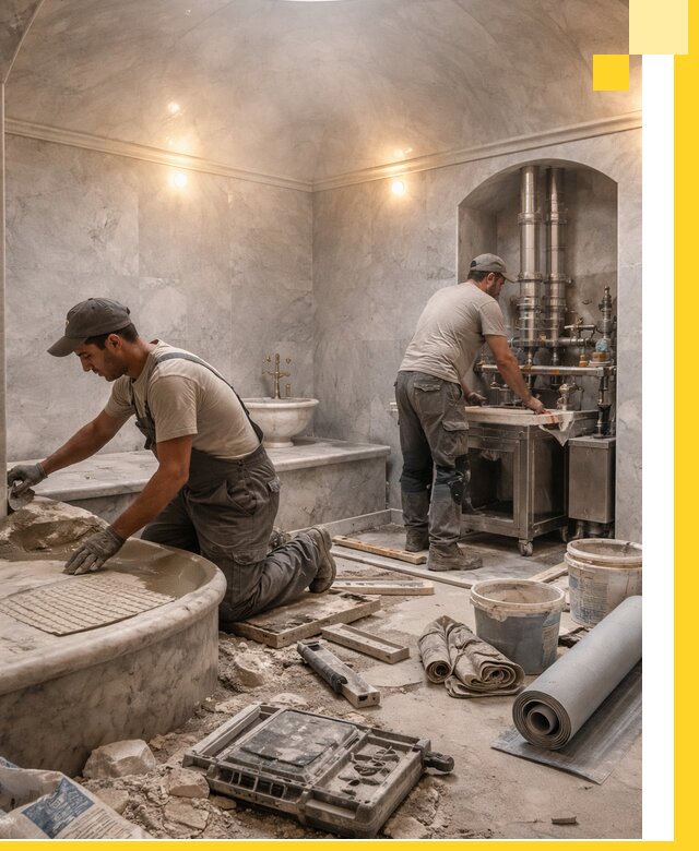 Строительство турецких бань хаммам под ключ в Кингисеппе