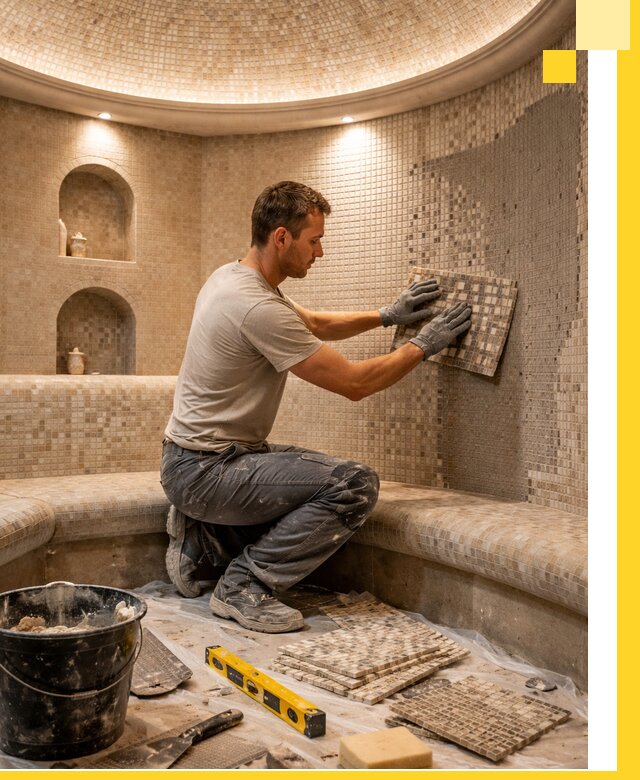 Устройство и монтаж домашнего хамама под ключ в Кингисеппе