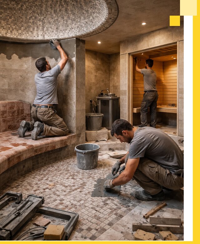 Проект и строительство хамама бани и сауны под ключ в Кингисеппе