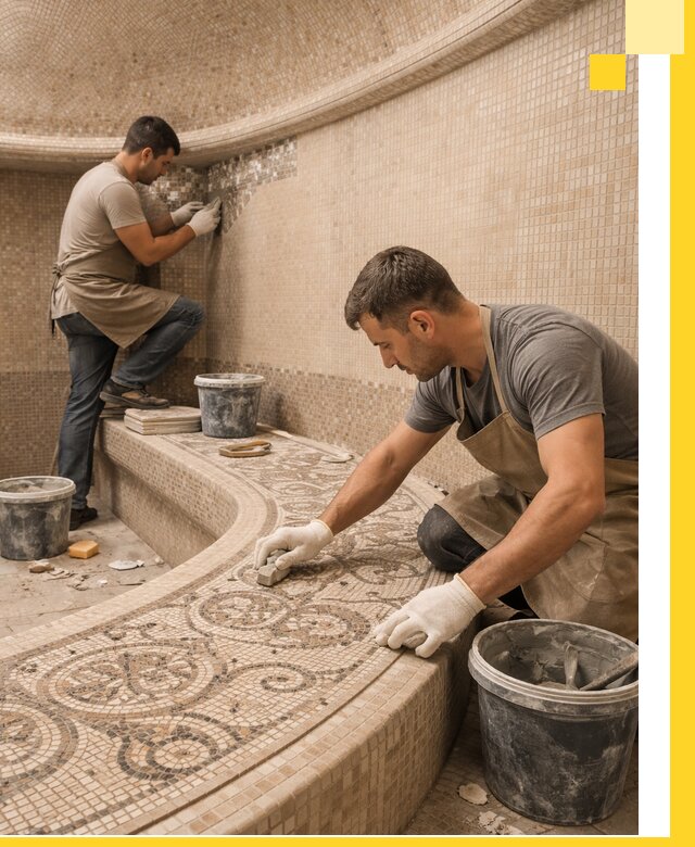 Плитка для хамама в Кингисеппе, укладка, подбор и поставка