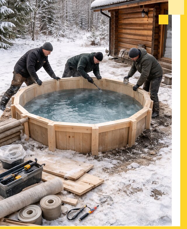 Изготовление и установка ледяных купелей под ключ в Кингисеппе